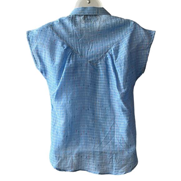 VINTAGE 1980’s Dead Stock Just Class Gauzy Cotton Blouse Size Small - Picture 2 of 5